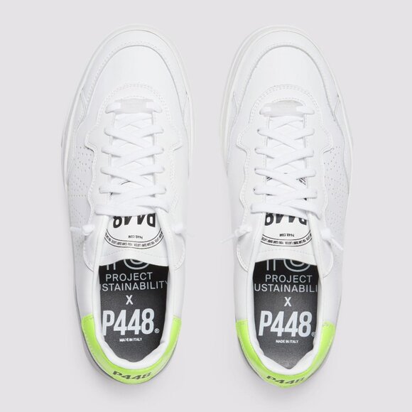 P448 Shoes - New P448 Bali Leather Recycled Fizz White/Green Sneakers 9.5-10 US/10 EU Women